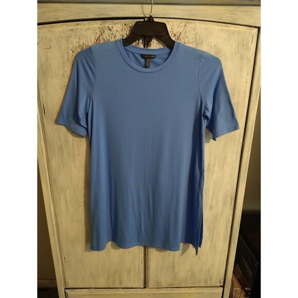 Eileen Fisher  Tencel Tunic Top Blue Xs Beachy Boho Classic Comfy - Picture 3 of 10